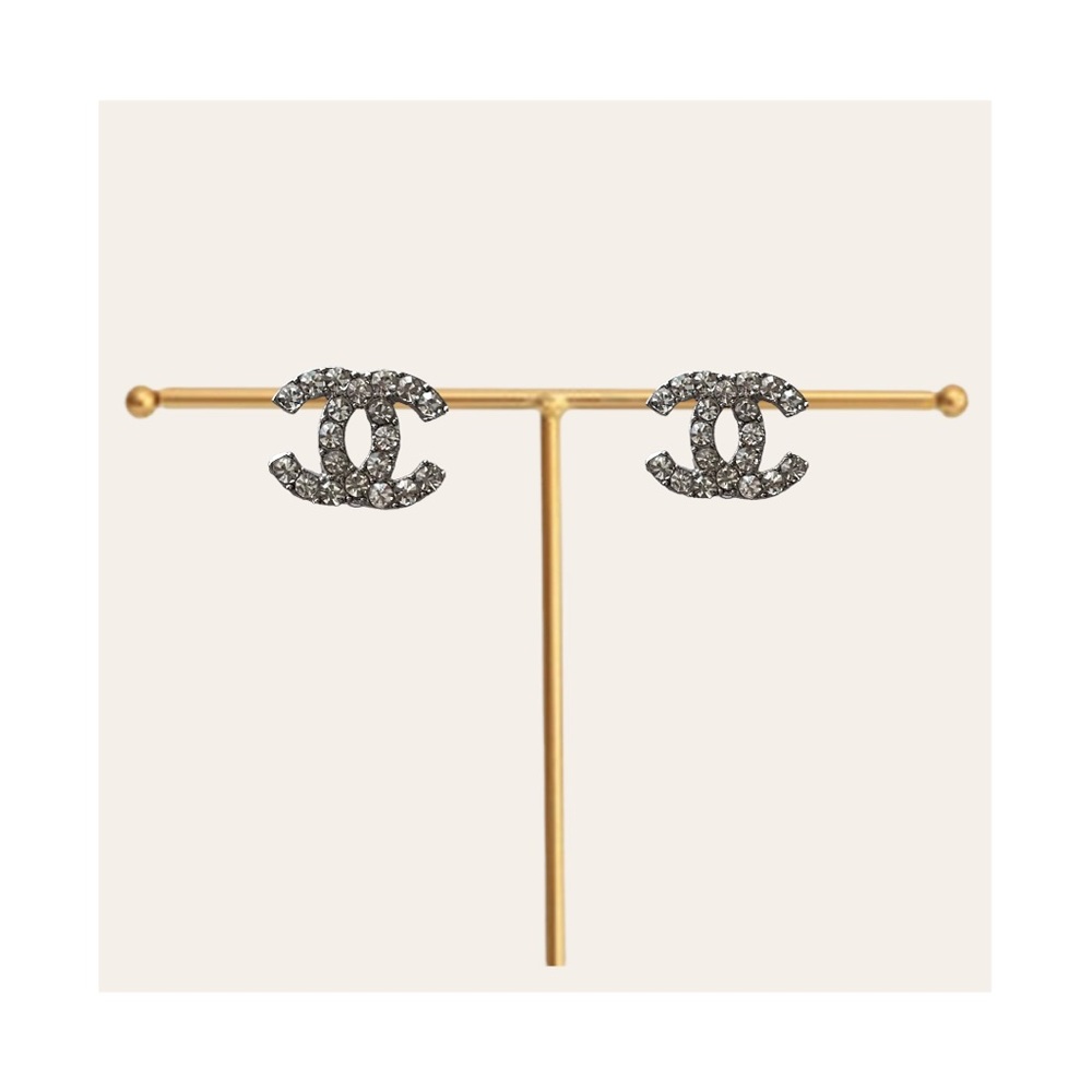 Last Pair! Silver Rhinestone Earrings